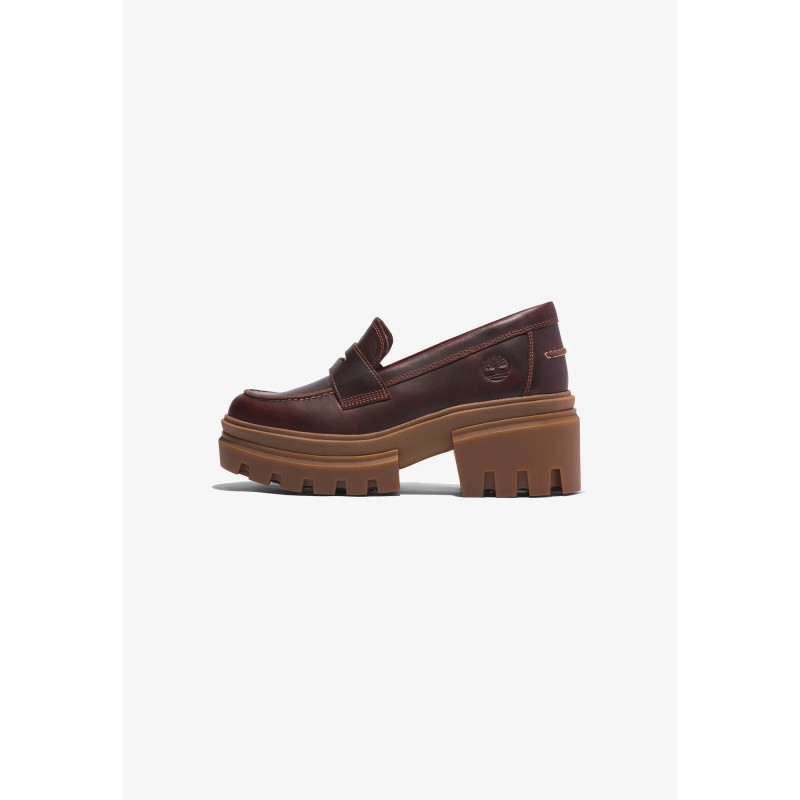 Timberland EVERLEIGH LOAFER Zapatos de plataforma dark brown full grain Timberland EVERLEIGH LOAFER Zapatos de plataforma dark brown full grain