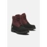 Timberland 6 INCH Botines con cordones black nubuck w burgundy
