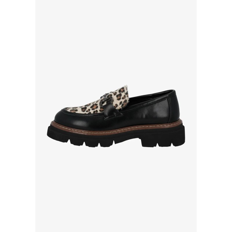 Palado Mocasines schwarz leo beige