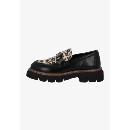 Palado Mocasines schwarz leo beige